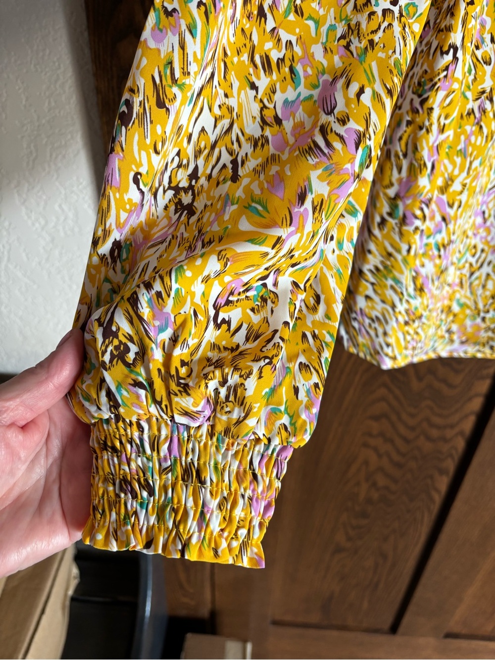 Yellow Floral Smocked Women’s Skirt Jodifl. Small - Picture 4 of 8